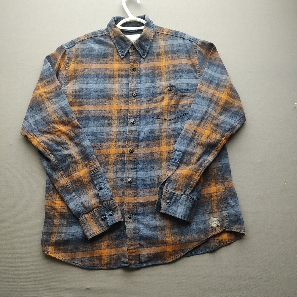 Weatherproof Men's Multicolored Plaid Flannel Button Up Shirt Long Sleeve Medium